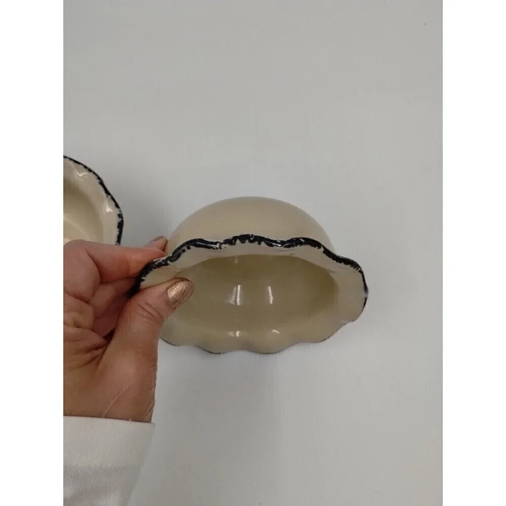 Home & Garden Party LTD 2004/05 Stoneware Chip Dip Bowl Blue Sponge Replacement